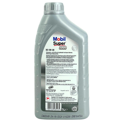Motor&ouml;l Motoren&ouml;l Mobil Super 3000 XE 5W-30 1 Liter Flasche 150943
