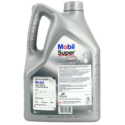 Motor&ouml;l Motoren&ouml;l Mobil Super 3000 X1 Formula FE 5W-30 5 Liter Kanister 151525