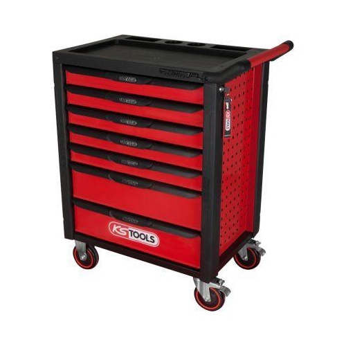 RACINGline SCHWARZ/ROT Werkstattwagen mit 7 Schubladen KS TOOLS 826.0007