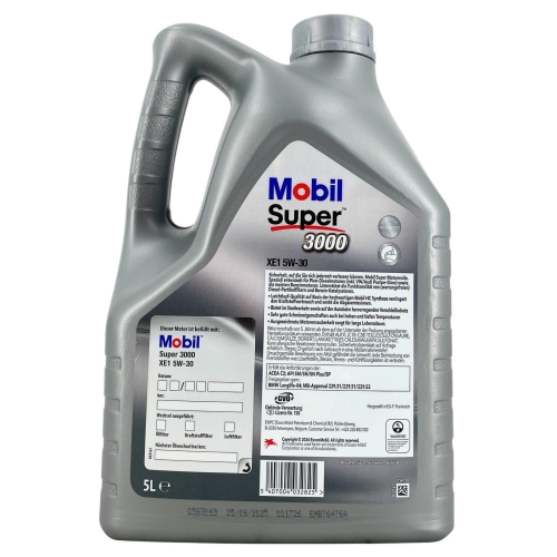 Motor&ouml;l Motoren&ouml;l Mobil Super 3000 XE1 5W-30 5 Liter Kanister 154758