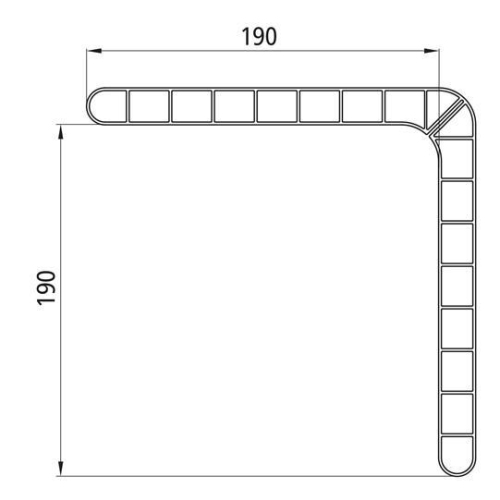 Kantenschutzecke, Kunststoff, orange, 190 x 190 x 5850 mm Suer 142131856