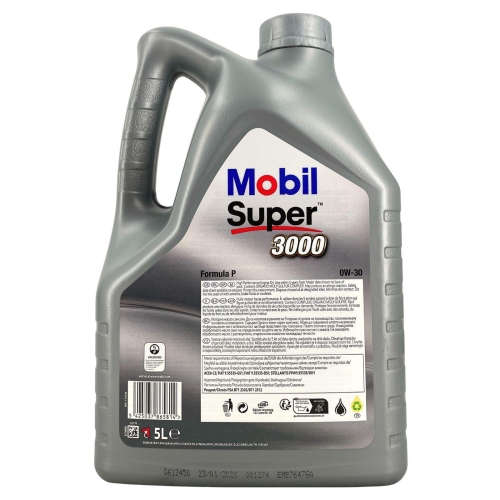 Motor&ouml;l Motoren&ouml;l Mobil Super 3000 Formula P 0W-30 5 Liter Kanister 153779