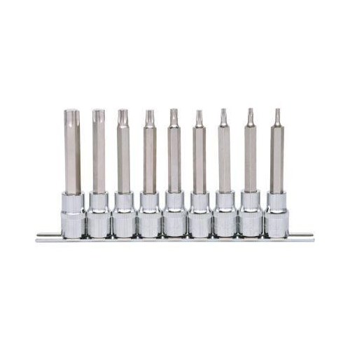 1/2 Zoll CHROMEplus Bit-Stecknuss-Satz Torx, lang, 9-tlg T20-T60 KS TOOLS