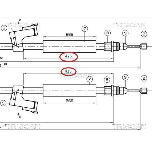 TRISCAN Seilzug, Feststellbremse 8140 27141