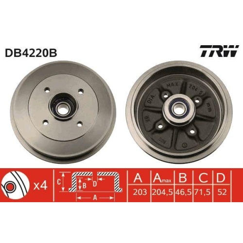 TRW Bremstrommel DB4220B