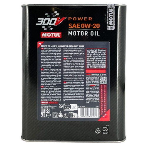 Motor&ouml;l Motoren&ouml;l Motul 300V Power 0W-20 2 Liter Kanister 114234