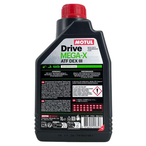Automatikgetriebe&ouml;l Motul Drive Mega-X ATF DEX III/3 1 Liter Falsche 114409