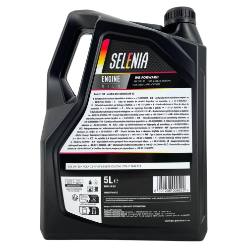 Motor&ouml;l Motoren&ouml;l Selenia WR Forward 0W-30 5 Liter 71184M12EU