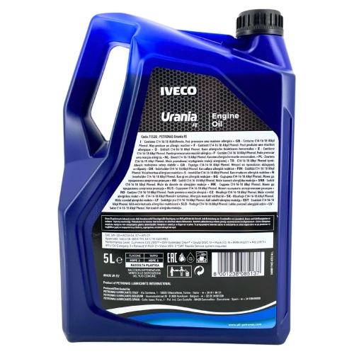 Motor&ouml;l Motoren&ouml;l Iveco Urania FE 5W-30 5 Liter 71520MH2EU