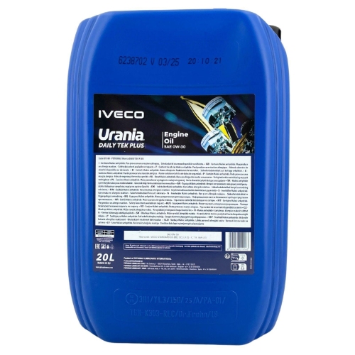 Motor&ouml;l Iveco Urania Daily Tek Plus 0W-30 - 20 Liter Kanister 81100RH1EU
