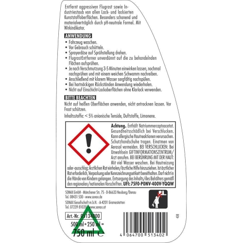 SONAX Flugrostentferner, 750ml 05134000