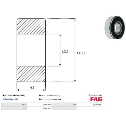 AS-PL Lager FAG ABE9003(FAG)