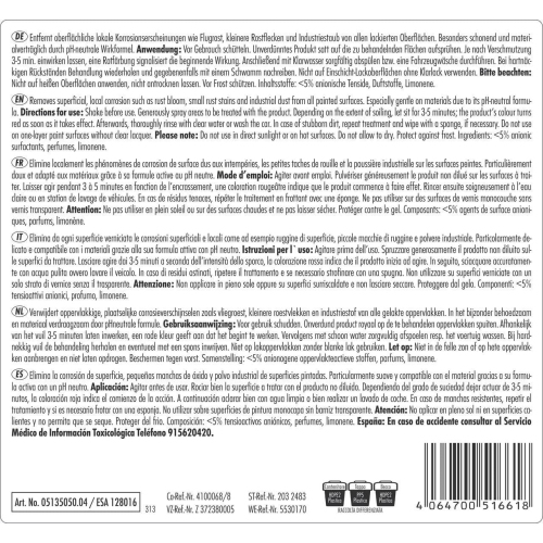 SONAX FlugrostEntferner Rostlöser säurefrei Lackreiniger 5 Liter 05135050