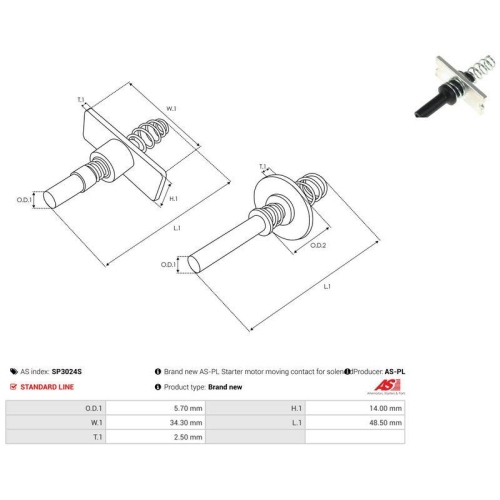 AS-PL Reparatursatz, Starter AS SP3024S