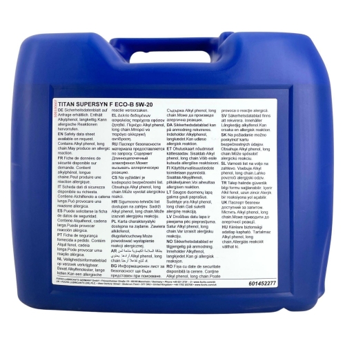 Motor&ouml;l Motoren&ouml;l Fuchs Titan Supersyn F ECO-B 5W-20 20 Liter Kanister 601452277