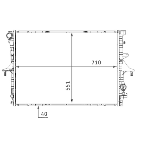 MAHLE Kühler, Motorkühlung BEHR CR 568 000S