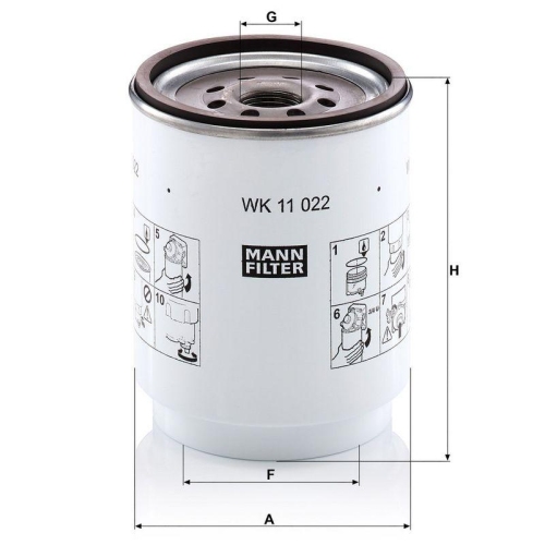 MANN-FILTER Kraftstofffilter WK 11 022 z