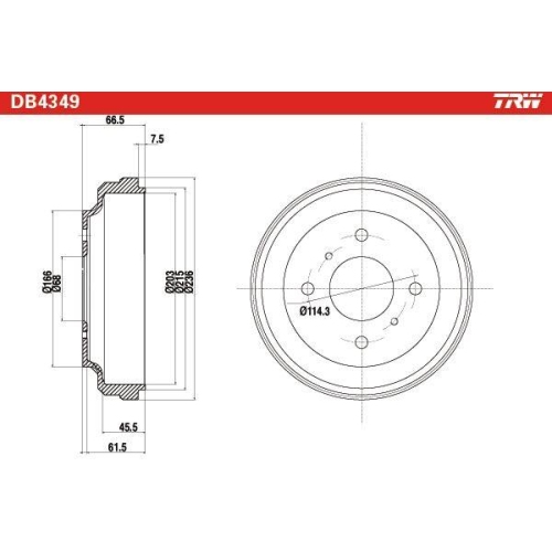 TRW Bremstrommel DB4349