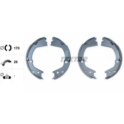 TEXTAR Bremsbackensatz, Feststellbremse 91080900