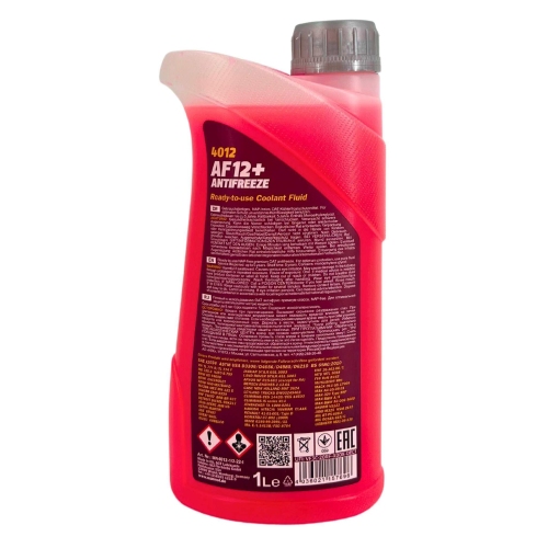 Mannol Antifreeze K&uuml;hlerfrostschutz AF12+ (-40 &deg;C) Longlife 1 Liter MN4012-1