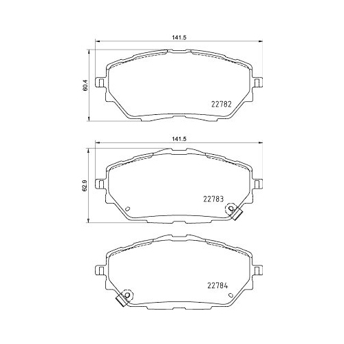 HELLA Bremsbelagsatz, Scheibenbremse 8DB 355 037-761