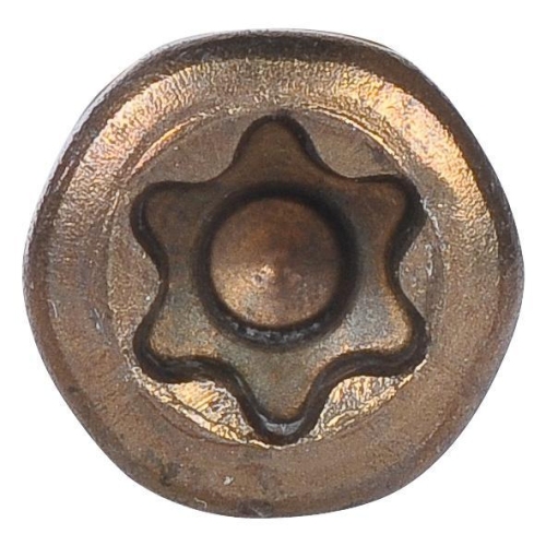 100x Terrassenschrauben ttap Senkkopf, Edelstahl A2 gebr&auml;unt, mit Bit 5,5 X 60