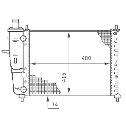 MAHLE K&uuml;hler, Motork&uuml;hlung BEHR CR 599 000S