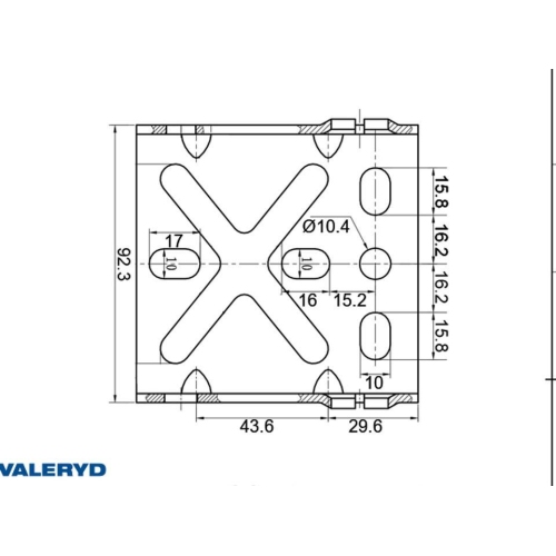Seilwinde VALERYD 1800lbs/350kg mit Seil 50mm x 7m Anh&auml;nger 6772080