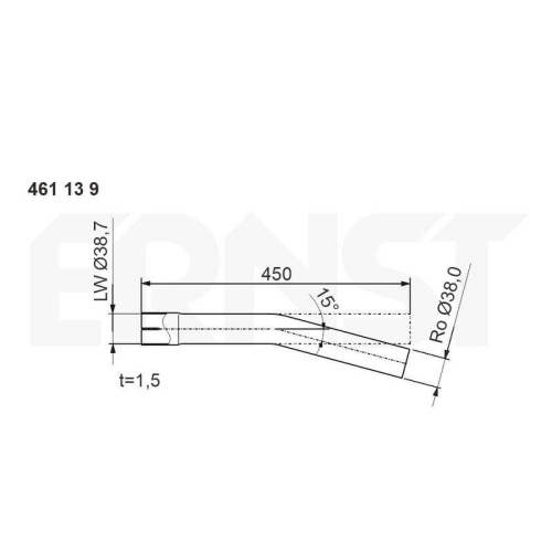 ERNST Abgasrohr, Universal 461139