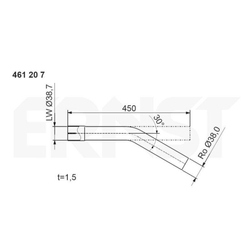 ERNST Abgasrohr, Universal 461207