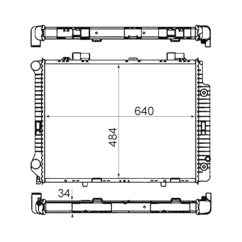 MAHLE Kühler, Motorkühlung BEHR CR 634 000S