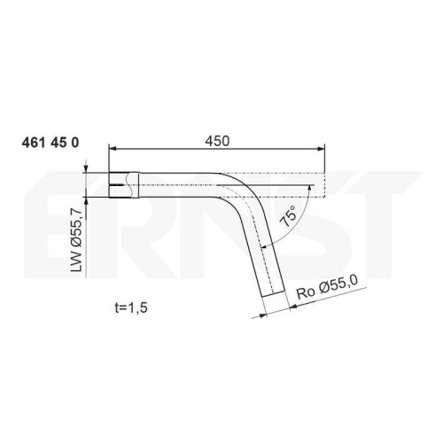 ERNST Abgasrohr, Universal 461450