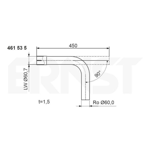 ERNST Abgasrohr, Universal 461535