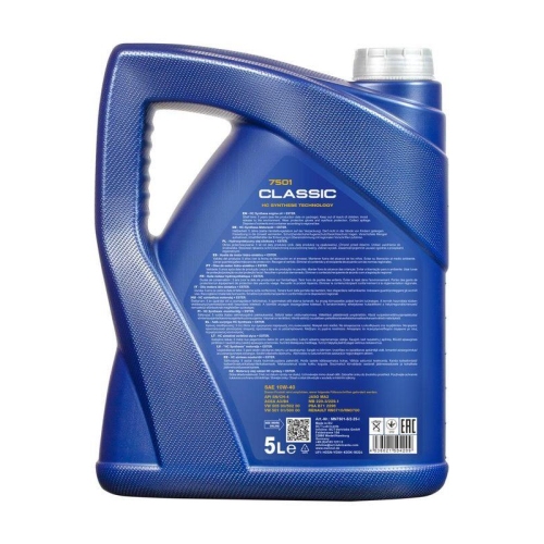 Motor&ouml;l Motoren&ouml;l Mannol Classic 10W-40 5 Liter Kanister MN7501-5