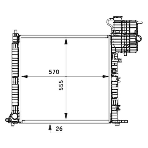 MAHLE Kühler, Motorkühlung BEHR *** PREMIUM LINE *** CR 714 000P