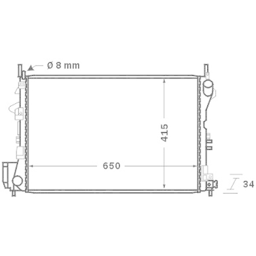 MAHLE Kühler, Motorkühlung BEHR CR 763 000S