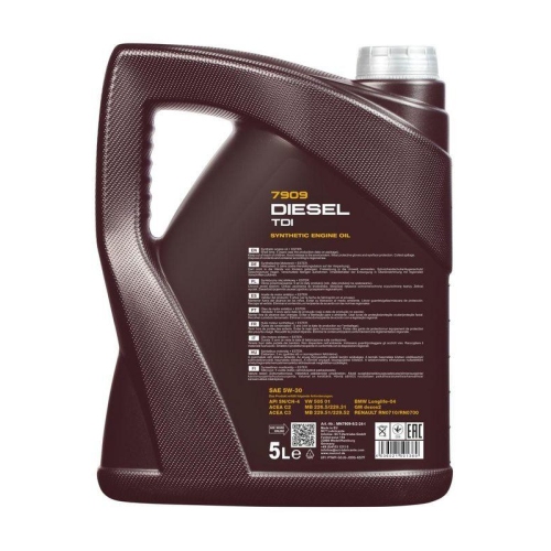 Motor&ouml;l Motoren&ouml;l Mannol Diesel TDI 5W-30 5 Liter Kanister MN7909-5