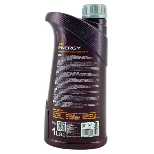 Motor&ouml;l Motoren&ouml;l Mannol Energy 5W-30 1 Liter Flasche MN7511-1