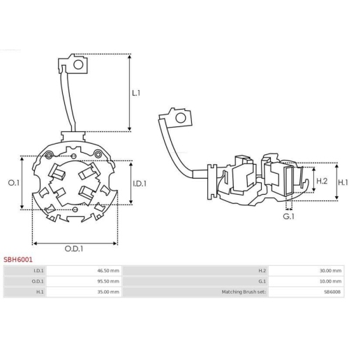 AS-PL Halter, Kohleb&uuml;rsten Brandneu AS-PL
