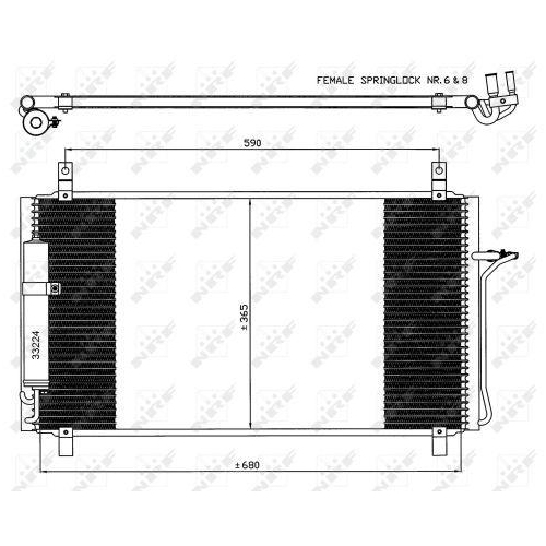 NRF Kondensator, Klimaanlage EASY FIT 35624