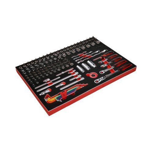 1/4 Zoll + 3/8 Zoll Steckschl&uuml;ssel-Satz in Schaumstoffeinlage, 140-tlg KS TOOLS