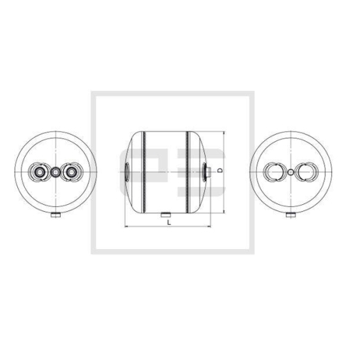 PE Automotive Luftbeh&auml;lter, Druckluftanlage 036.361-80A