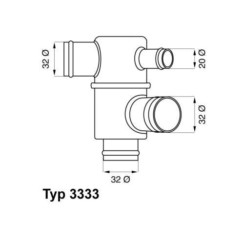 BorgWarner (Wahler) Thermostat, K&uuml;hlmittel 3333.87