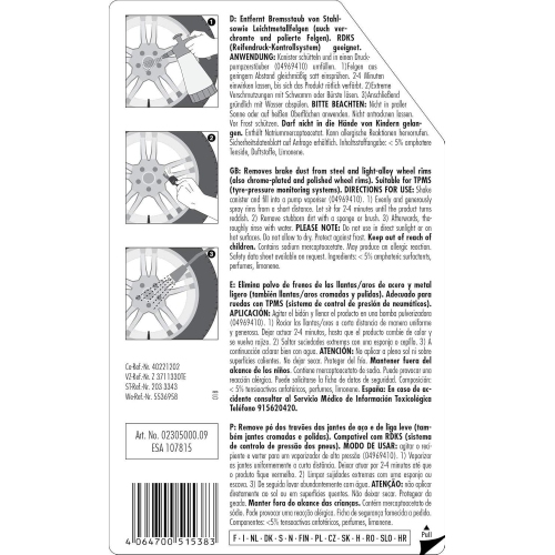 SONAX FelgenReiniger PLUS säurefrei, 5Liter 02305000