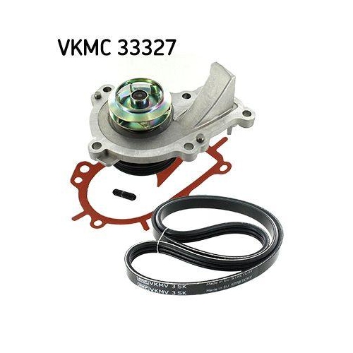 SKF Wasserpumpe + Keilrippenriemensatz VKMC 33327