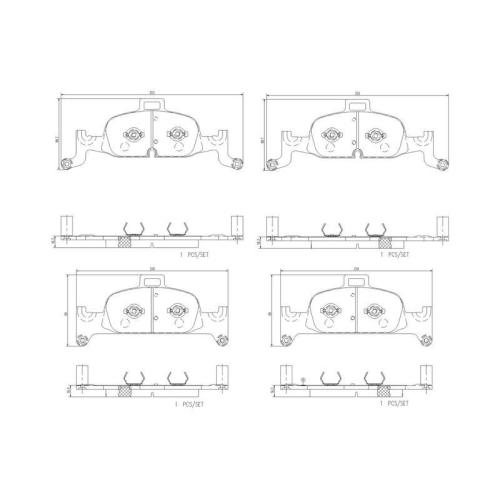 BREMBO Bremsbelagsatz, Scheibenbremse XTRA LINE - Ceramic P85164NX