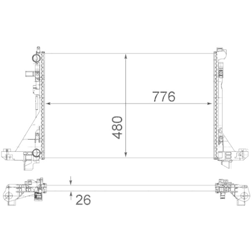MAHLE K&uuml;hler, Motork&uuml;hlung BEHR *** PREMIUM LINE *** CR 866 000P