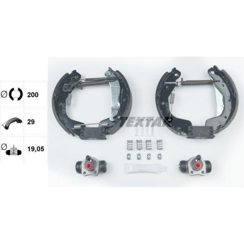 TEXTAR Bremsbackensatz Shoe Kit Pro 84058100