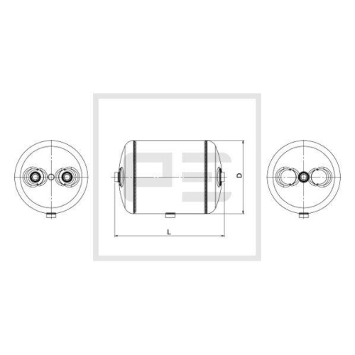 PE Automotive Luftbeh&auml;lter, Druckluftanlage 126.246-80A