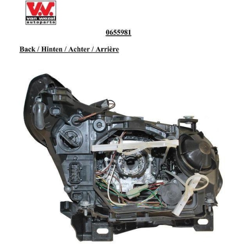VAN WEZEL Hauptscheinwerfer 0655981